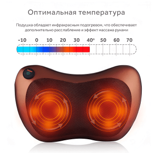 Массажная подушка с прогревом. Оптимальная температура прогрева